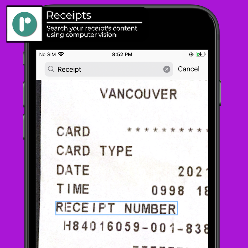 Receipts App